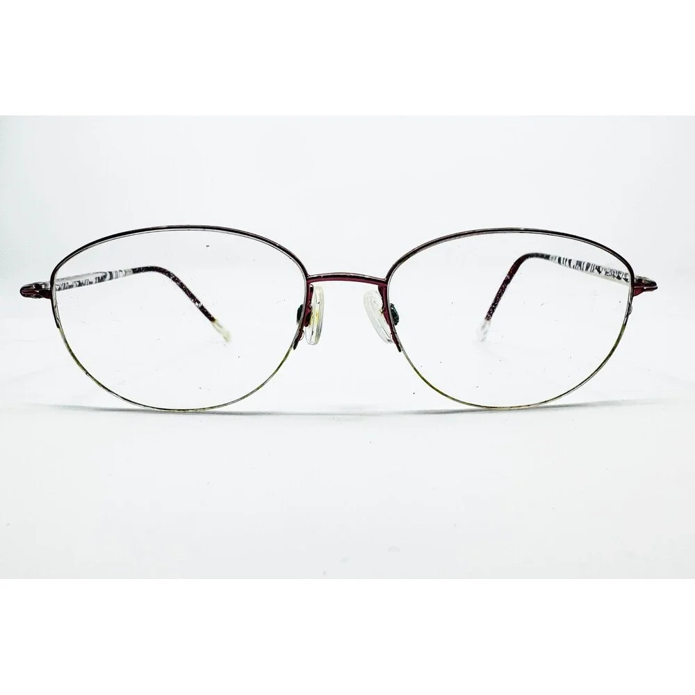 Gloria Vanderbilt Eyeglasses Womens Red Metal Oval Frame 140 39579